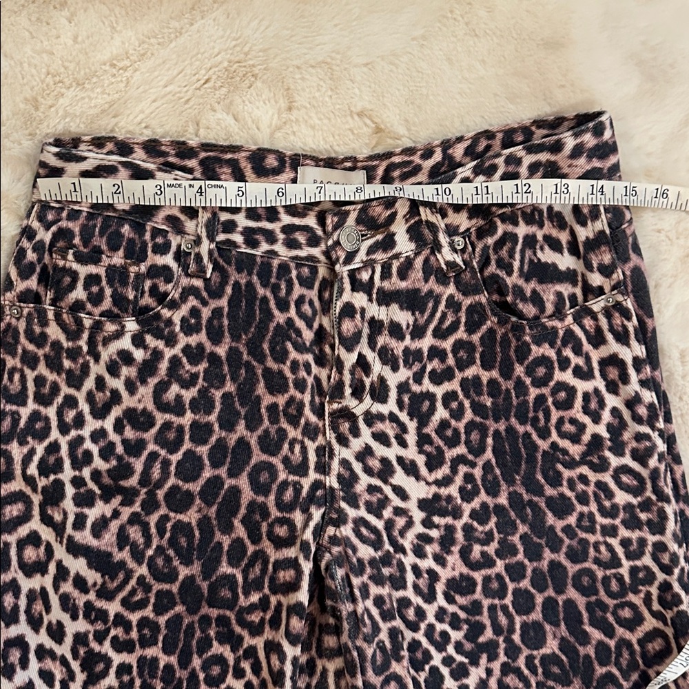 Pacsun Casey Low Rise Baggy Leopard Print Wide-Leg Pants - size 26 - Picture 3 of 9